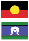 Aboriginal Australian flag and Torres Strait Islander flag.