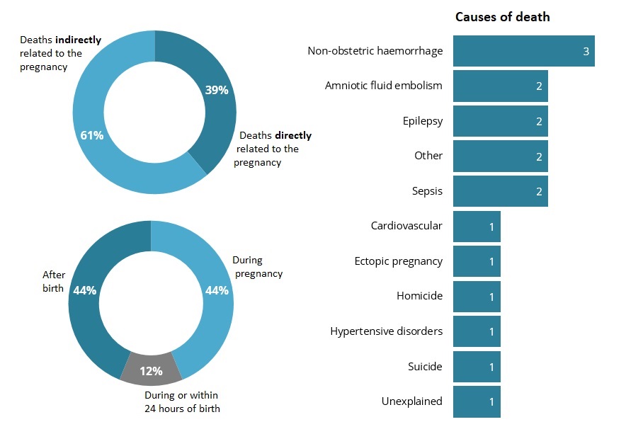 In 2021, 39% of deaths were directly related to the pregnancy.