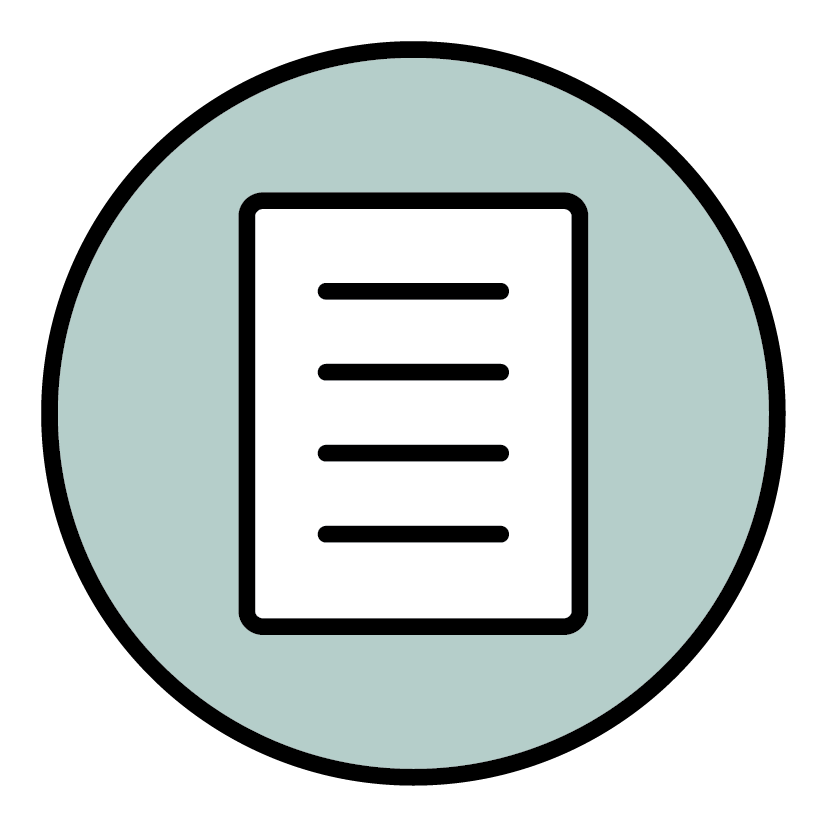 green icon with book symbol