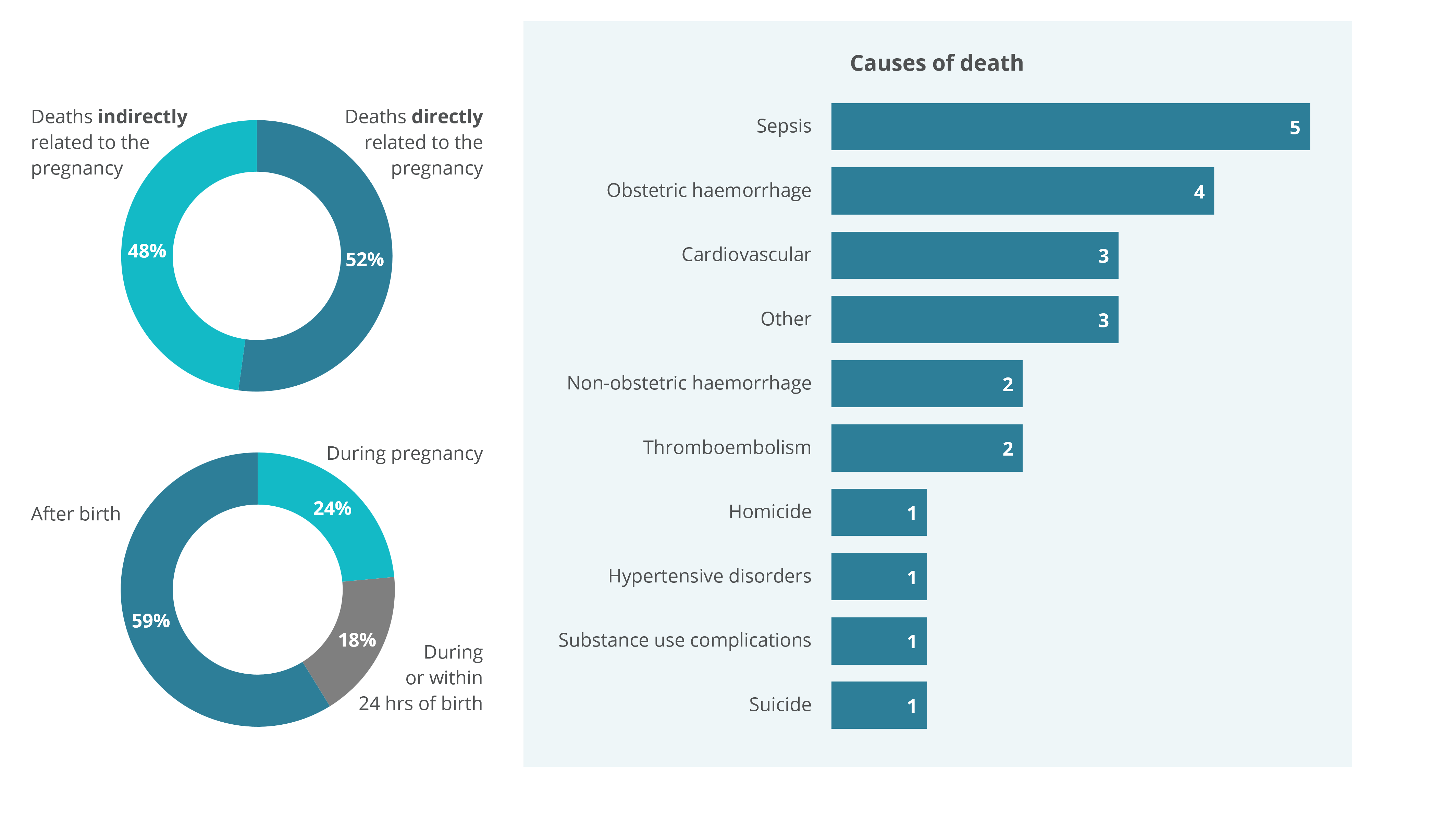 In 2023, the leading cause of maternal death was sepsis.