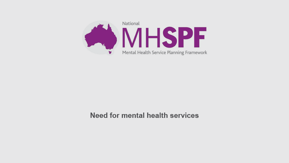 Need for mental health services- epidemiology